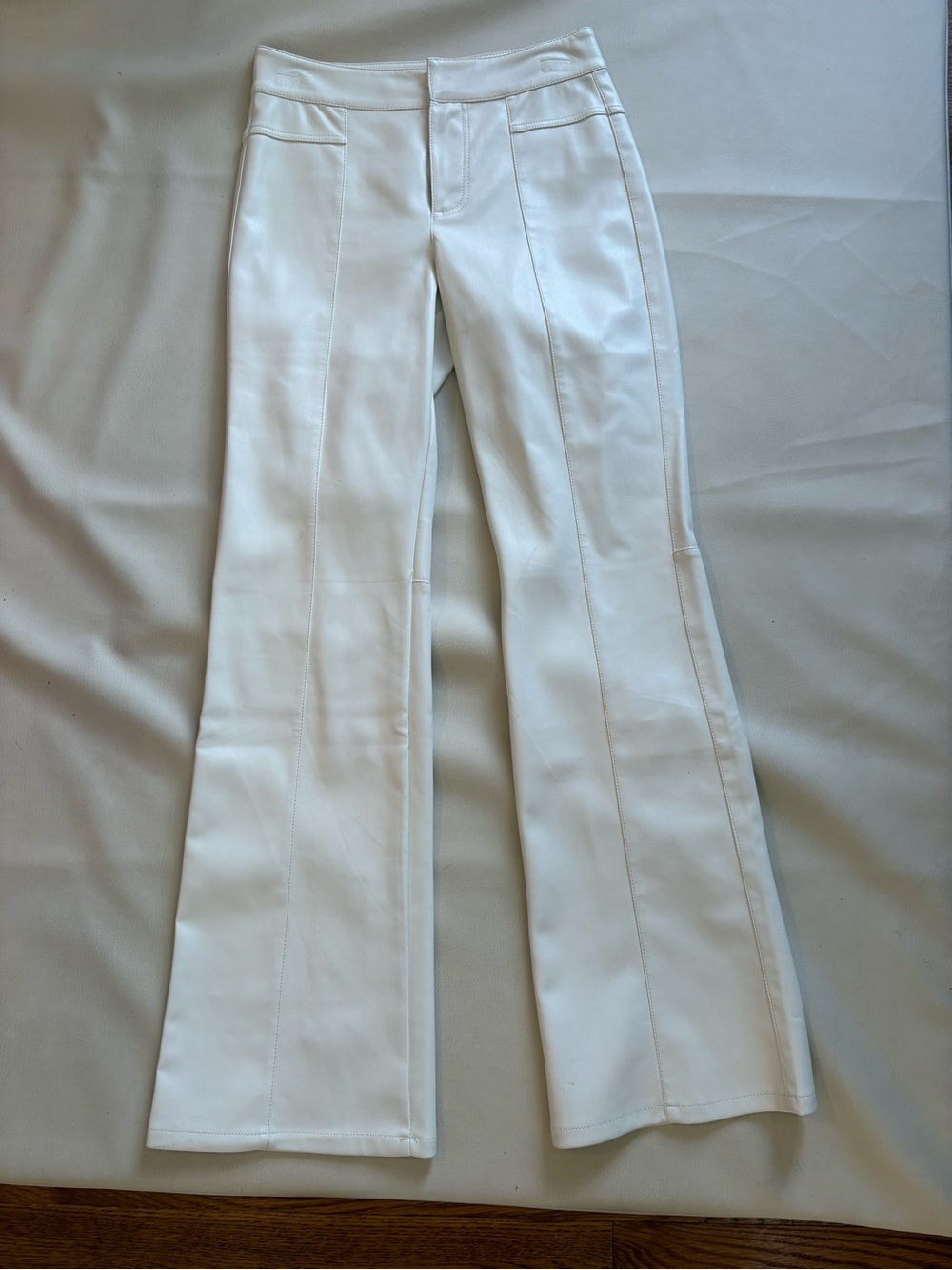 Free People We the People Ivory faux leather pants